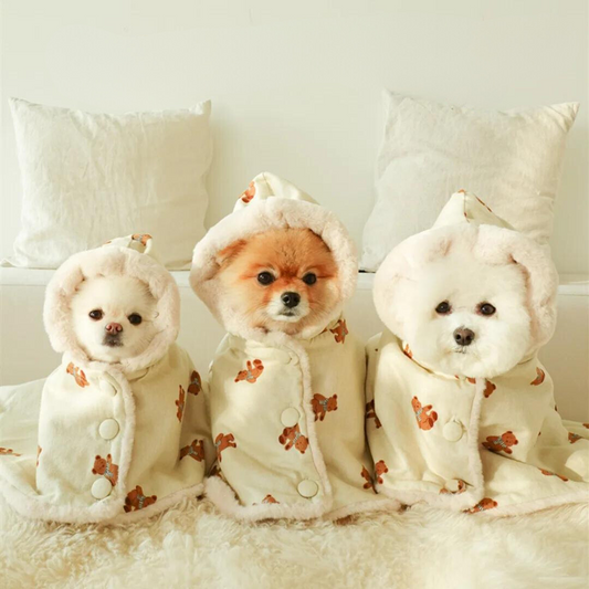 Puppy honden badjas/ sjaal