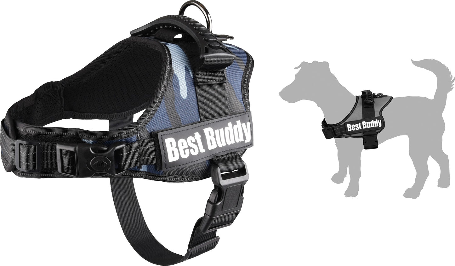 Pluto Harnas Blauw Camouflage