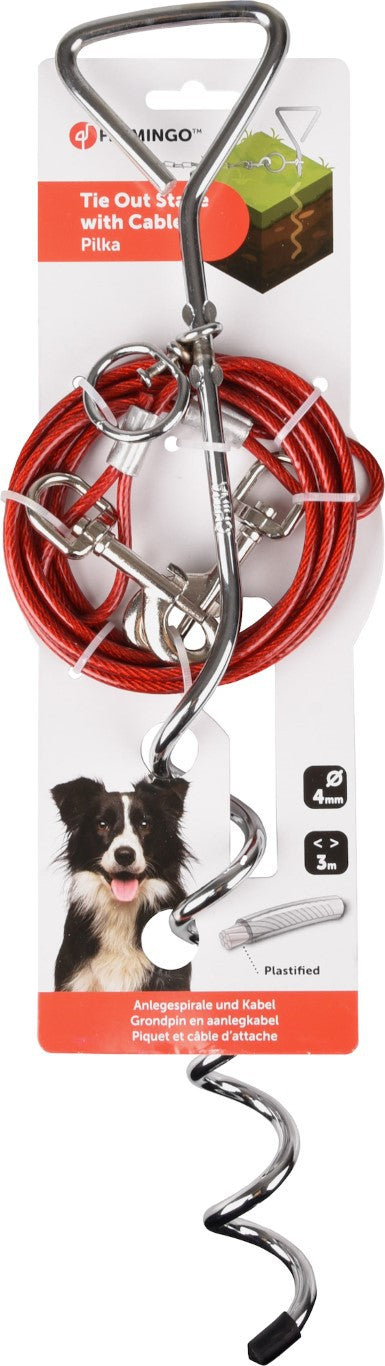 Grondpin met Aanlegkabel Hond