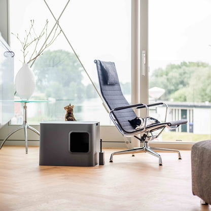 Hoopo Dome Kattenbak Grijs