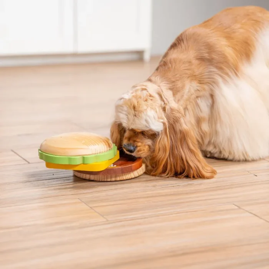 Juicy Beef Burger hondenpuzzel- Betrokkenheid creëren - Vermaken - Toegevoegde waarde bieden